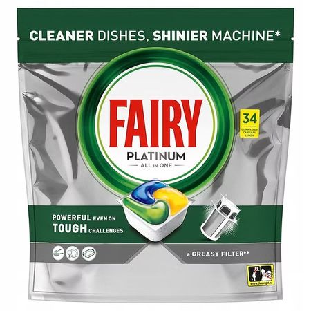 FAIRY PLATINUM ALL IN ONE KAPSUŁKI DO ZMYWARKI 34 SZT.