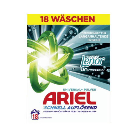 ARIEL UNIVERSAL PROSZEK DO PRANIA TKANIN Z LENOREM 18 PRAŃ