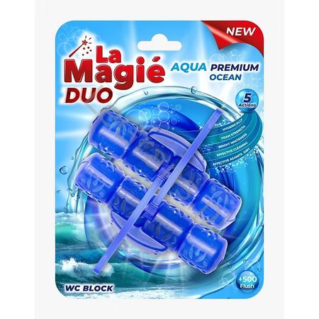 LA MAGIE PREMIUM AQUA OCEAN ZAWIESZKA BARWIĄCA DO WC 2 SZT.
