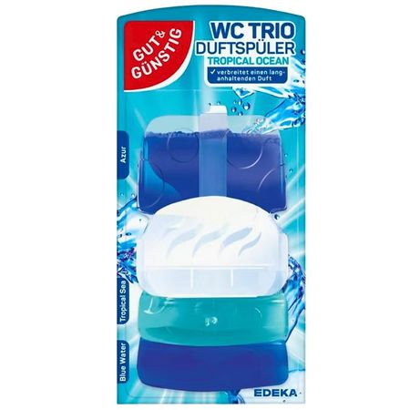 G&G WC TRIO TROPICAL OCEAN ZAWIESZKA ŻELOWA DO WC 3 SZT.