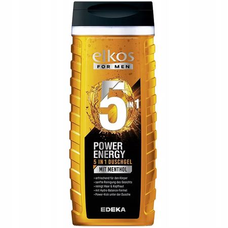 ELKOS MEN 5IN1 POWER ENERGY MĘSKI ŻEL POD PRYSZNIC 300ML