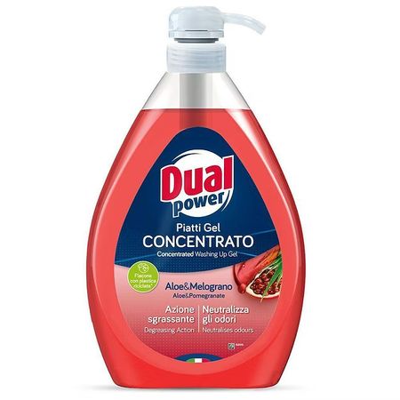 DUAL POWER PIATTI GEL GRANAT I ALOES SKONCENTROWANY PŁYN DO MYCIA NACZYŃ 1L