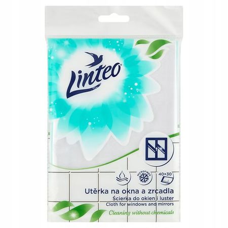 LINTEO ŚCIERKA DO SZYB I LUSTER MYCIE SAMĄ WODĄ 