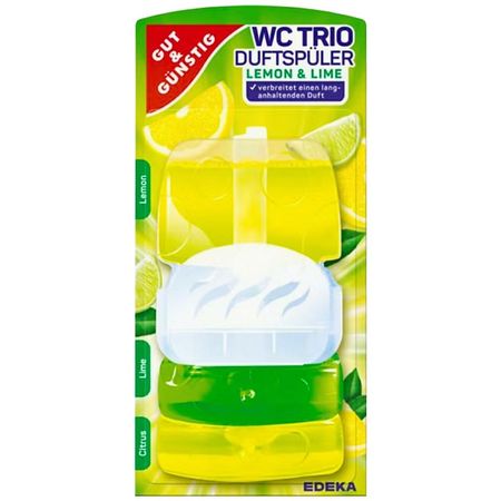G&G WC TRIO LEMON & LIME ZAWIESZKA ŻELOWA DO WC 3 SZT.