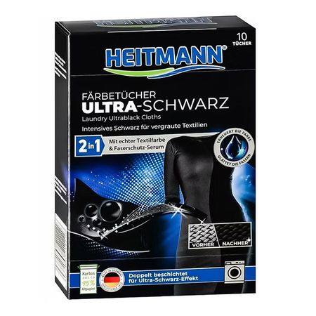 HEITMANN CHUSTECZKI BARWIĄCE DO CZARNEGO 10 SZT.