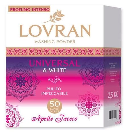 LOVRAN UNIVERSAL & WHITE PERFUMOWANY PROSZEK DO PRANIA 50 PRAŃ