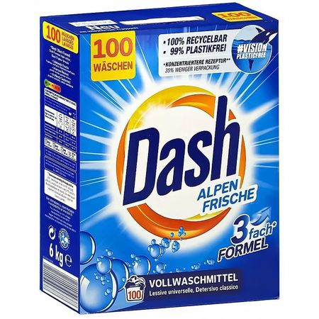 DASH UNIVERSAL ALPEN FRISCHE PROSZEK DO PRANIA 100 PRAŃ 6KG