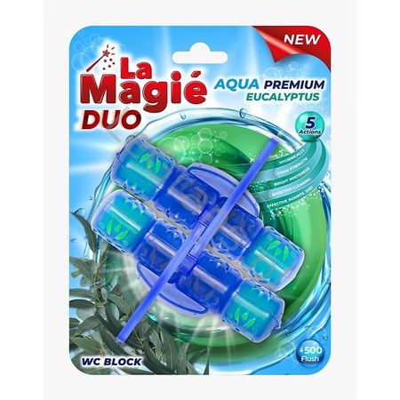 LA MAGIE PREMIUM AQUA EUCALYPTUS ZAWIESZKA BARWIĄCA DO WC 2 SZT.