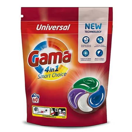 GAMA UNIVERSAL 4IN1 SMART CHOICE KAPSUŁKI DO PRANIA 60 SZT.