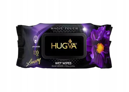 HUGVA LUXURY WET WIPES MAGIC TOUCH LUKSUSOWE CHUSTECZKI NAWILŻANE 120 SZT.