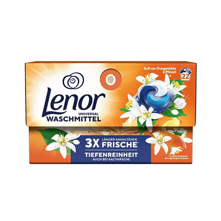 LENOR UNIVERSAL PODS 3IN1 ORANGEBLUTE & PFIRSICH KAPSUŁKI DO PRANIA 22 SZT.