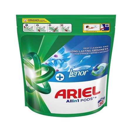 ARIEL ALL IN 1 PODS TOUCH OF LENOR KAPSUŁKI DO PRANIA 50 SZT.