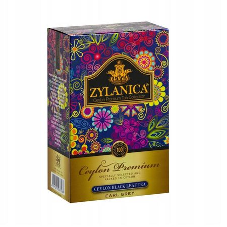 ZYLANICA CEYLON EARL GREY HERBATA CZARNA LIŚCIASTA Z BERGAMOTKĄ100G