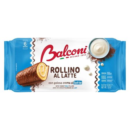 BALCONI ROLLINO AT LATTE ROLADKI BISZKOPTOWE Z NADZIENIEM 