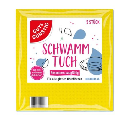 G&G SCHWAMM TUCH ŚCIERERKI GĄBCZASTE 5 SZT.