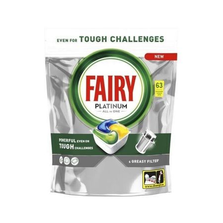 FAIRY PLATINUM ALL IN ONE LEMON KAPSUŁKI DO ZMYWANIA 63 SZT.