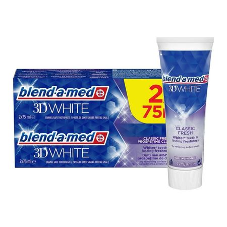 BLEND A MED 3D WHITE PASTA DO ZĘBÓW 2X75ML