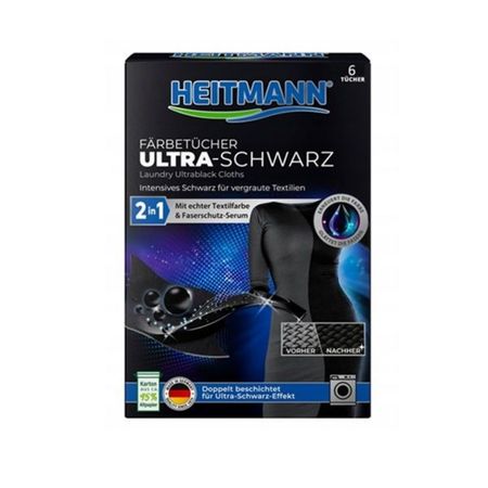 HEITMANN FARBETUCHER ULTRA SCHWARZ CHUSTECZKI CHRONIĄCE CZARNE TKANINY 6 SZT.