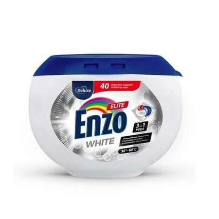 ENZO ELITE WHITE 3in1 CAPS KAPSUŁKI DO PRANIA BIAŁYCH TKANIN 40 SZT.