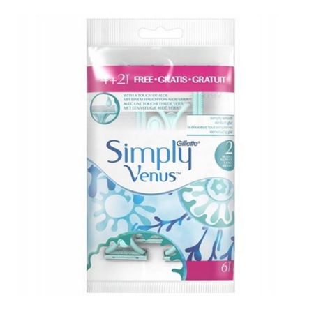 GILLETTE SIMPLY VENUS 2 MASZYNKI DO GOLENIA 6 SZT.