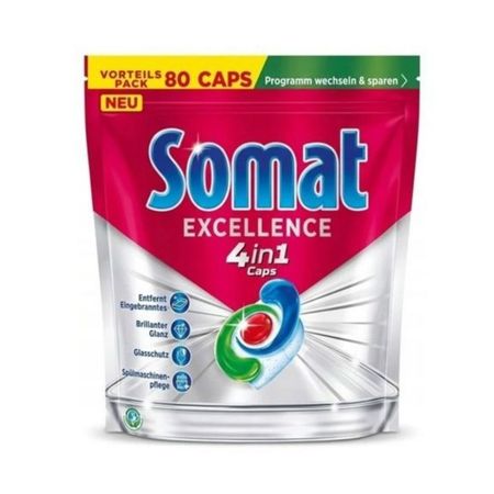 SOMAT EXELLENCE 4IN1 CAPS KAPSUŁKI DO ZMYWARKI 80 SZT.