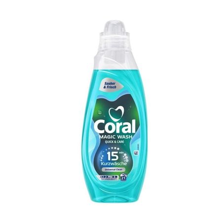 CORAL UNIVERSAL MAGIC WASH QUCK & CARE ŻEL DO PRANIA 21 PRAŃ 840ML