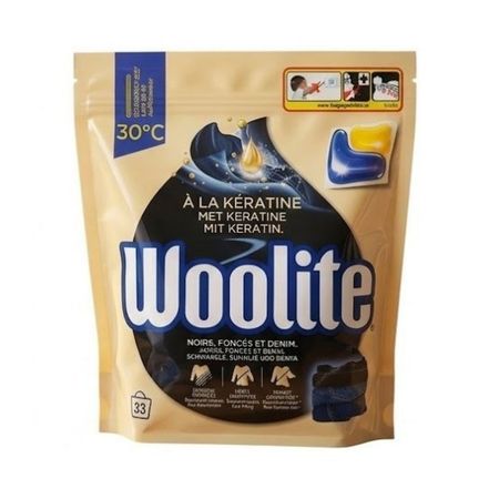 WOOLITE KREATIN BLACK CAPS KAPSUŁKI DO PRANIA CZARNYCH TKANIN 33 SZT