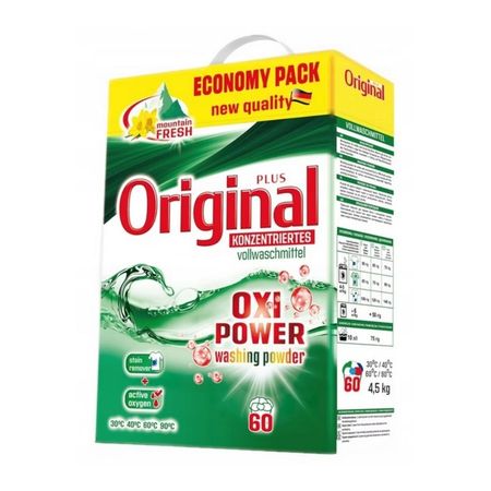 ORIGINAL PLUS UNIVERSAL OXI POWER PROSZEK DO PRANIA 60 PRAŃ 4,5KG