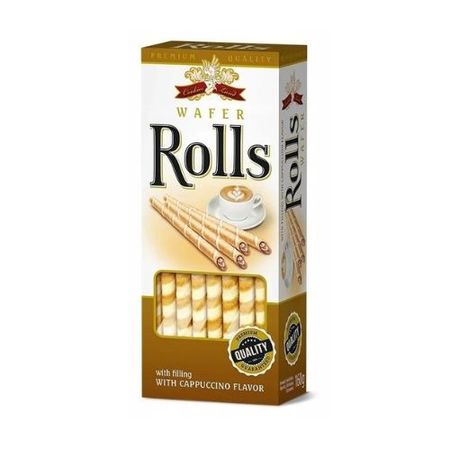 WAFER ROLLS RURKI Z NADZIENIEM CAPPUCINO 160G