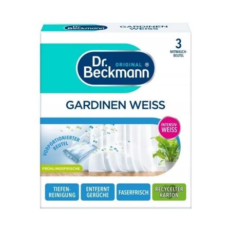 DR BECKMANN GARDINEN WEISS SASZETKI WYBIELAJĄCE DO FIRANEK 3 SZT.