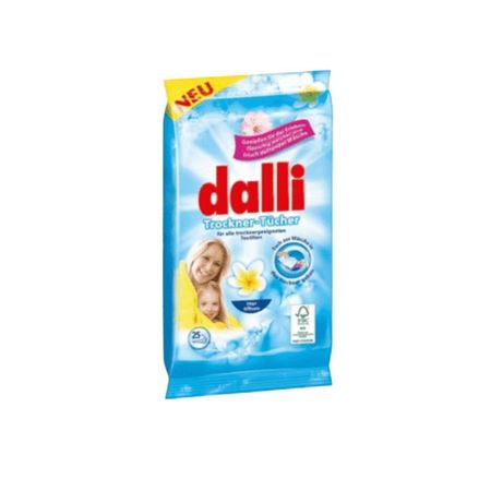 DALLI TROCKNER TUCHER CHUSTECZKI ZAPACHOWE I ZMIĘKCZAJĄCE DO SUSZARKI 25 SZT