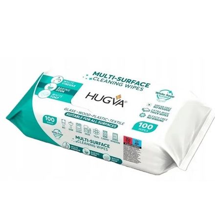 HUGVA MULTI SURFACE CLEANING WIPES MULTIFUNKCYJNE CHUSTECZKI CZYSZCZĄCE 100 SZT.