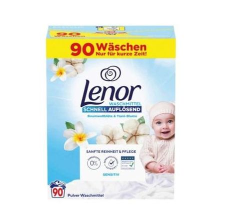 LENOR SENSITIVE SCHNELL AUFLOSEND HIPOALERGICZNY PROSZEK DO PRANIA 90 PRAŃ 4,95KG