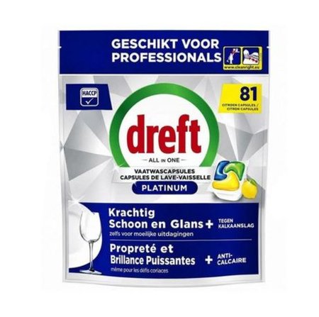 DREFT PLATINUM ALL IN 1 LEMON KAPS€ŁKI DO ZMYWARKI 81 SZT.