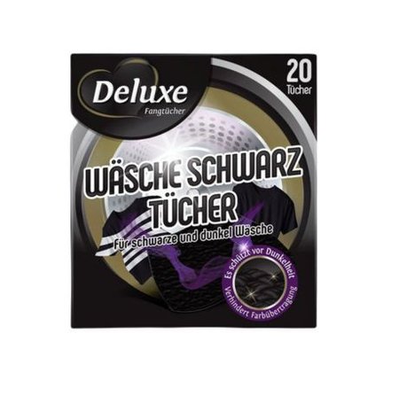 DELUXE WASCHE SCHWARTZ TUCHER CHUSTECZKI DO PRANIA CHRONIĄCE CZERŃ 20 SZT.